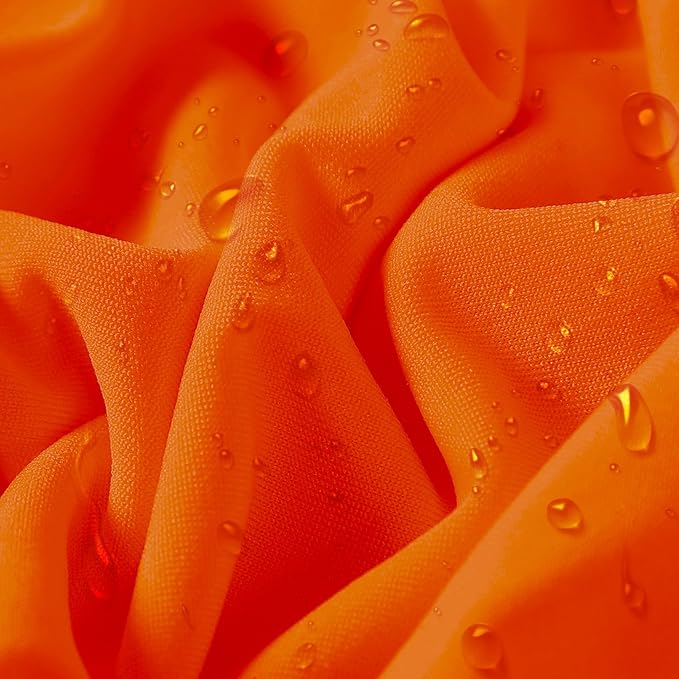 12 PCS Waterproof Stretch Spandex Folding Chair Covers, Dining Room Chair Slipcovers Protector for Wedding, Banquet, Party, Holidays, Celebration and Decoration（Orange）