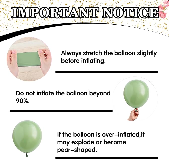 Wildflower Birthday Decorations for Women Girls, Sage Green Dusty Pink Balloon Arch Garland Kit with Floral Happy Birthday Backdrop, 12 Cupcake Toppers, Boho Spring Garden Party Supplies