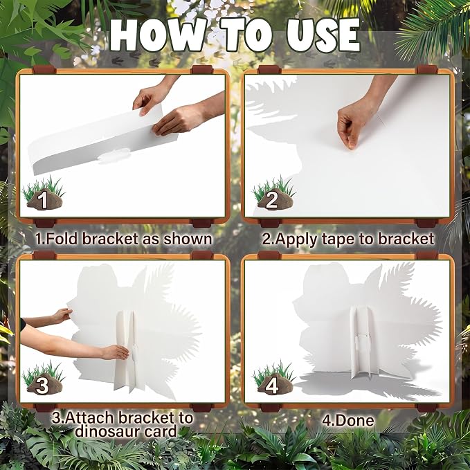 Colingmill 13 Pcs Dinosaur Birthday Decoration Jurassic Themed Party Supply with T-rex Large Door Banner Backdrop, Palm Trees, Dinosaur Cutouts Boxes and Warning Sign for Jungle Safari Birthday Decor