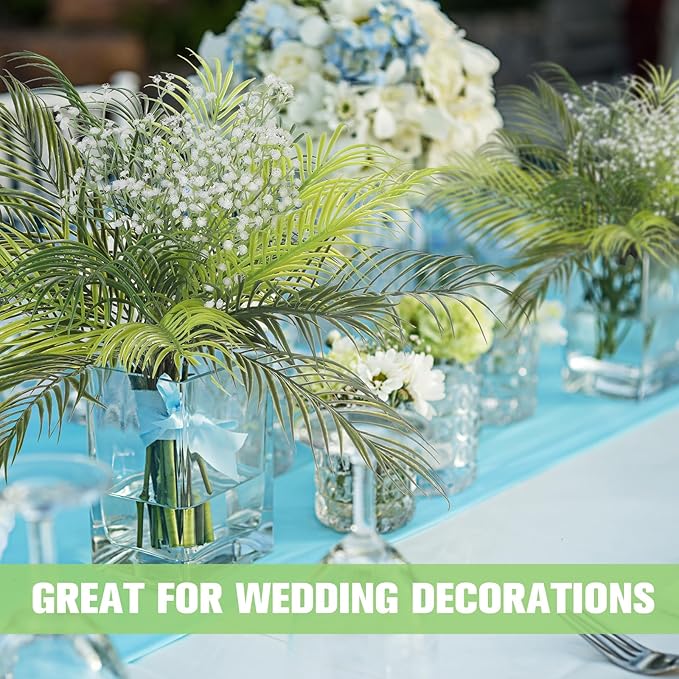 Giegxin Artificial Palm Plants Leaves Imitation Fake Palm Tree Leaves Decor Greenery Faux Tropical Faux Plants Fronds for Palms Sunday Garden Hawaiian Party Jungle Party Decor(12 Pieces)