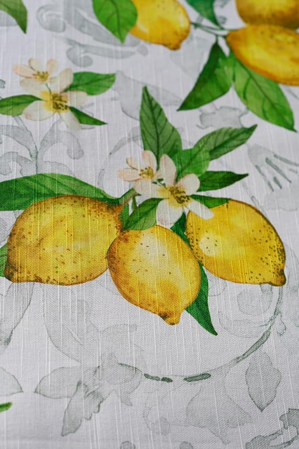 Maison d' Hermine Table Cloth Square Table 100% Cotton 60 x 60 Inches Tablecloth Reusable Decorative for Dining Kitchen Room Farmhouse Party Home Hotel Restaurant Spring Summer - Cedrat