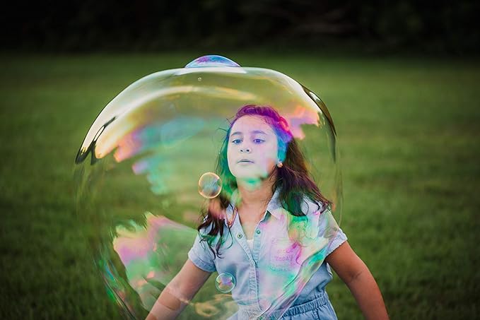 WOWmazing Mega Value Big Bubble Kit: 2 Large Bubble Wands 6-Pack of Big Bubble Powder (Makes 6 Gallons) | Outdoor Toy for Kids, Boys, Girls | Powder Made in USA