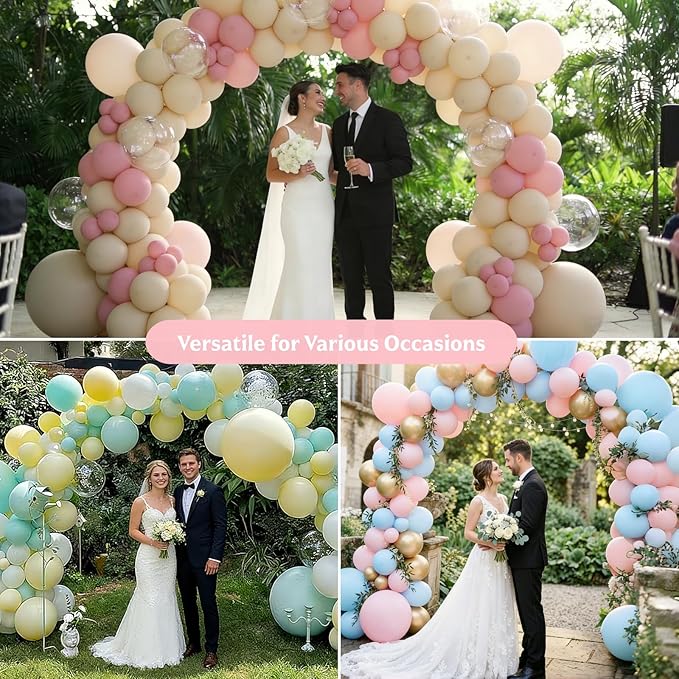 Balloon Arch Kit, 10FT Wide 9FT High Adjustable Balloon Arch Stand with Water Fillable Bases & Balloon Clips, Sturdy Arch Backdrop Stand for Birthday Wedding Baby Shower Graduation Party Decorations