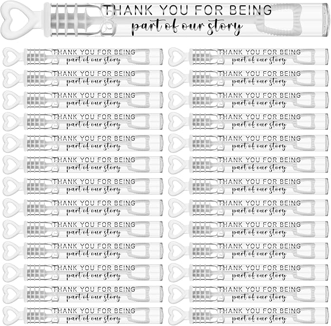 Hollowfly 120 Pack Wedding Mini Bubble Wands for a Wedding Bulk, White Black Story Heart Bubble for Guests Send Off Wand Adults Bridal Exit Shower Party Supplies Valentine Anniversaries Celebration
