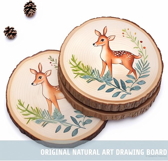 10 PCS 8-9 Inch Large Wood Slices for Centerpieces, with Table Number Holders and Cards, Natural Tree Slices Table Decor for Wedding, Party, Housewarming, Christmas