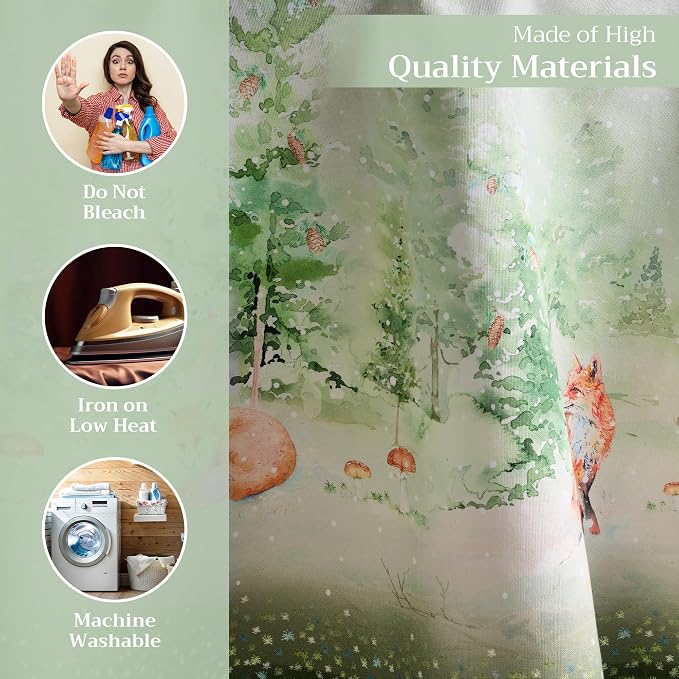 Maison d' Hermine Table Cloth Round Table 100% Cotton 63 Inches Fall Tablecloth Reusable Everyday Use for Thanksgiving Christmas Decorations Dining Farmhouse Party (Winter Mornings)