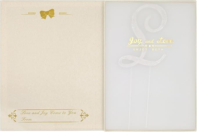 LOVENJOY Gift-Boxed 3.5" Rhinestone Letter L Cake Topper Silver