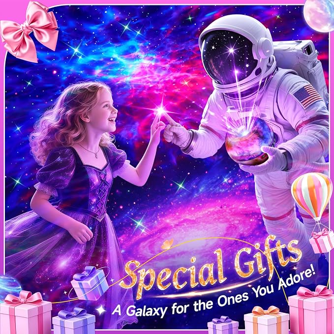 Galaxy Projector for Bedroom Galaxy Projector Night Light Projector, 15-Color Galaxy Light Projector Star Projector for Bedroom, Remote 15 White Noise Sound Machine with Light Ceiling Projector Gifts