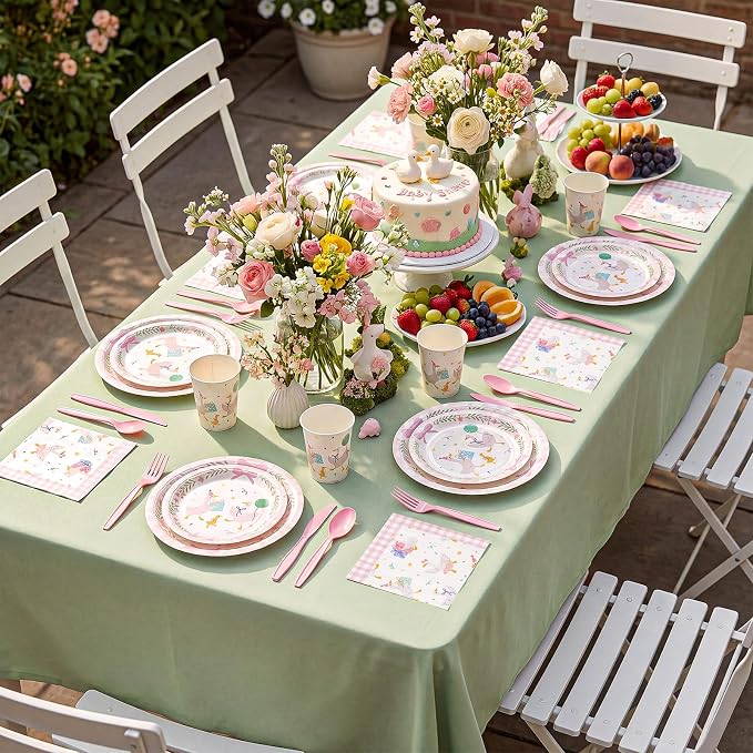 Ziliny 350 Pcs One Silly Goose Baby Shower Decoration One Silly Goose Birthday Decoration Paper Plates Napkins Tableware for Gender Reveal Newborn Birthday Party Serves 50 Guests