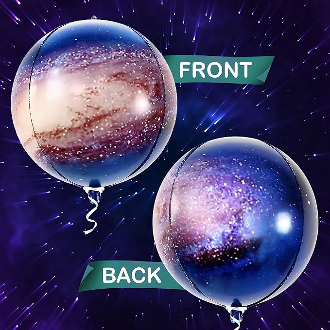 KatchOn, Galaxy Balloons for space Decorations - 22 Inch, Pack of 12 | Space Balloons for Galaxy Decorations, Birthday Decoration | Planet Balloon for Back To School Decor