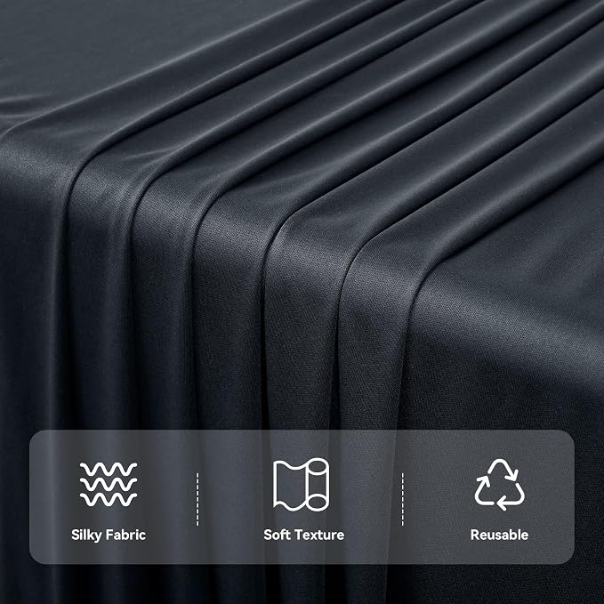 10ftx40ft Black Backdrop Ceiling Drapes,2Panels 40ft Height Wrinkle Free Tent Draping Curtains, Fabric Drapery Ceiling Drapes for Wedding Ceremony Birthday Theme Parties with Rod Pocket