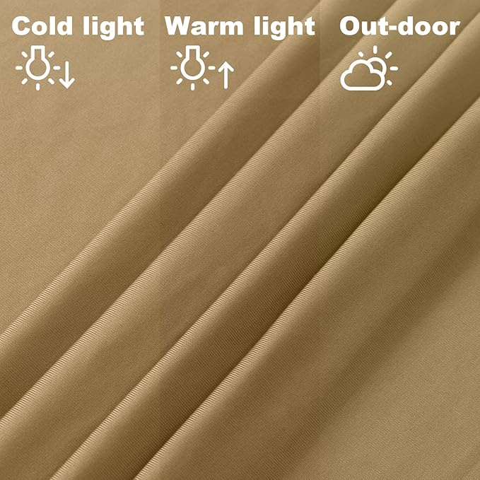 FANPROMS Khaki Arch Backdrop Cover Set of 3 (6FT 6.6FT 7.2FT) Spandex Arch Covers Stretchy Fabric Chiara Backdrop Cover for Metal Arched Frame Tan Arch Stand Covers for Birthday Party Ceremony Decor