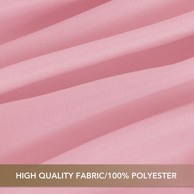 sancua Pink Tablecloths for 6 Foot Rectangle Tables, 8 Pack - Washable Polyester Fabric Table Cloth for Wedding Valentines Party, Birthday, Banquet Reception, 54x108 Inch