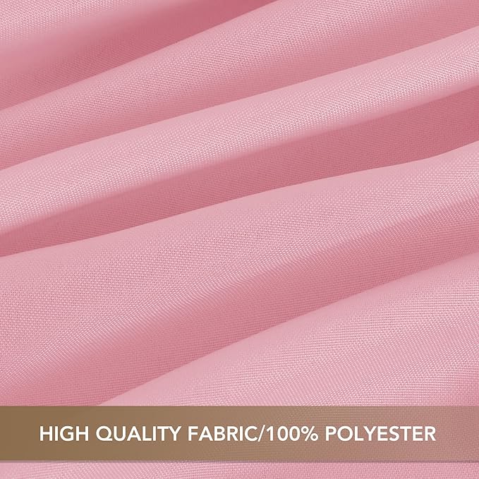 sancua Pink Tablecloths for 8 Foot Rectangle Tables, 8 Pack - Washable Polyester Fabric Table Cloth for Wedding Christmas Party, Birthday, Banquet Reception, 60x120 Inch