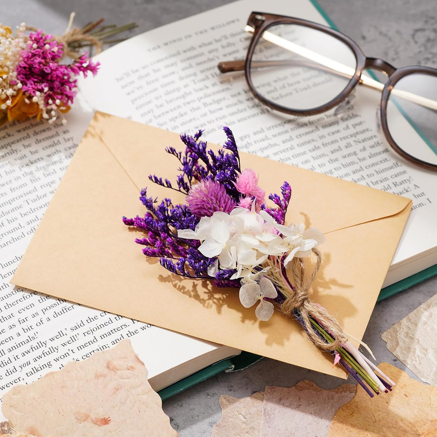 10/12/24 Pack Dried Flowers for Vase Various Mini Bouquet Dried Small Wildflowers Natural Real Flowers Bulk for Crafts DIY Wedding Decor (12, Flowers Blooming1)