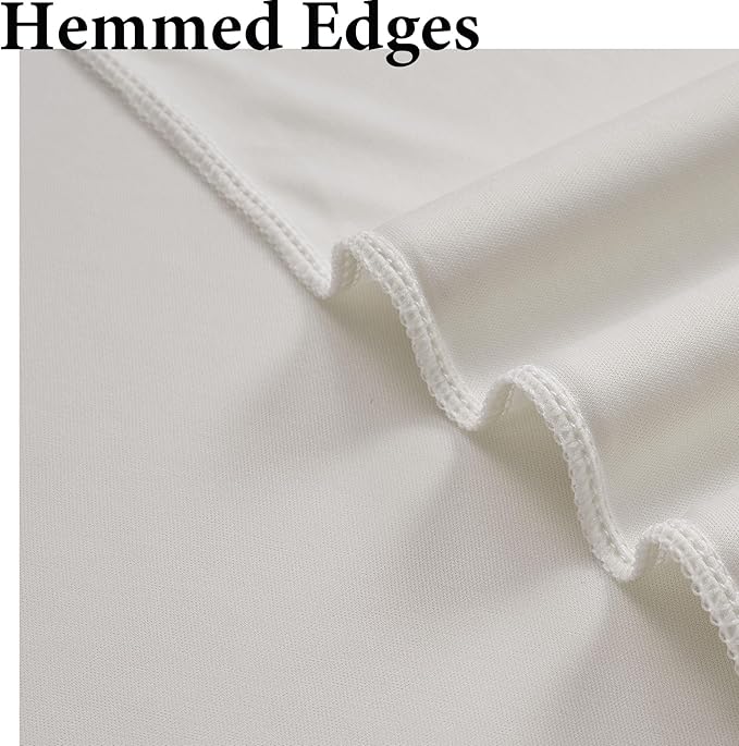 50ftx10ft Wrinkle Free Beige Backdrop Curtains for Parties, Silky Polyester Photo Backdrop Drapes 10 Panels 5x10ft Back Drop Cloth for Wedding Birthday Baby Shower Photography Background