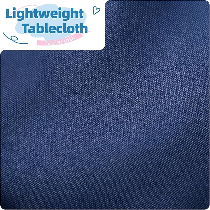 WIGENIUS 6 Pack Blue Table Cloth Rectangle Tablecloths 70X120 Inch,Polyester Table Cloth for 8 Foot Rectangle Tables,Wrinkle Resistant Washable Fabric Table Covers for Party,Wedding Banquet