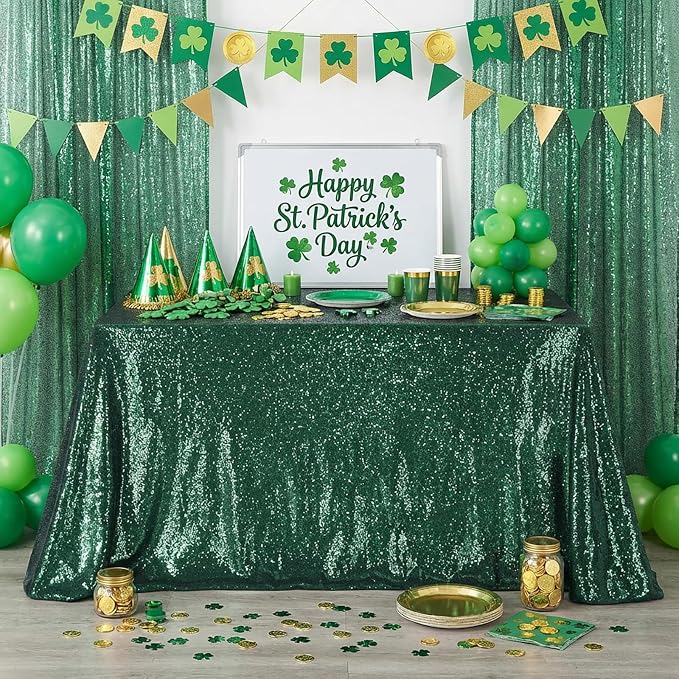 B-COOL Sequin Tablecloth Glitter Birthday Table Cloth Sparkly Shimmer for Rectangle Table Cloth 90 x 90 Inches Overlay Cloths for Party Supplies Event Wedding Decorations