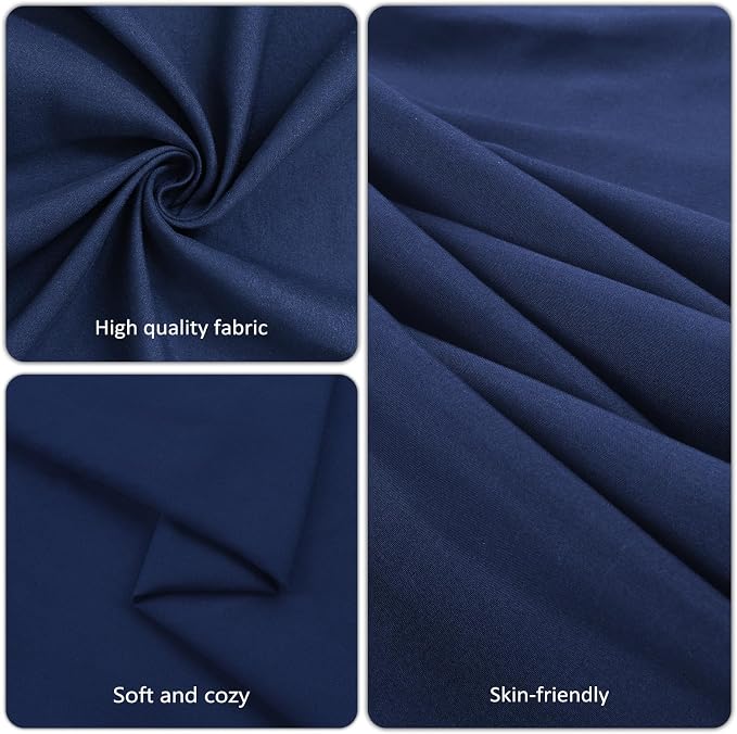 8 Pack Navy Blue Table Cloth 60x102 Inch Rectangle Tablecloths For 6 Foot Rectangle Tables, Wrinkle Resistant Washable Polyester Fabric Rectangular Table Cover For Dining Banquet Wedding Party