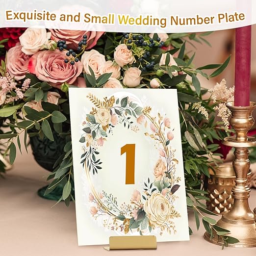 30 Pcs Place Card Holders Gold Vintage Finish Table Card Holder Table Number Stands Antique Small Signs for Display Price Tags, Food Signs, Reception Party Photo, Weddings Restaurants Favor