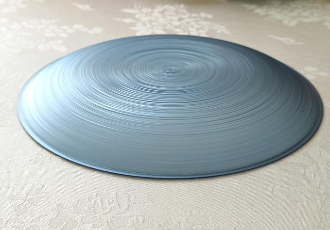 OCCASIONS 50 Plates (25 Guests) Disposable Plastic Plates, Heavy Duty Fancy China-Like Look Dinnerware Set for Wedding Party - 25x10'' Dinner+ 25x7'' Salad & Dessert - BPA Free, Belize in Blue & Gold