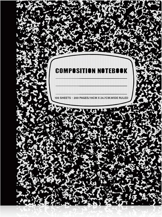 Amyhill 5 ft Composition Notebook Cardboard Cutout Stand Up Life-Size Back to School Party Decorations First Day of School Composition Notebooks Backdrop Photo Booth Standup for Welcome Party Supplies