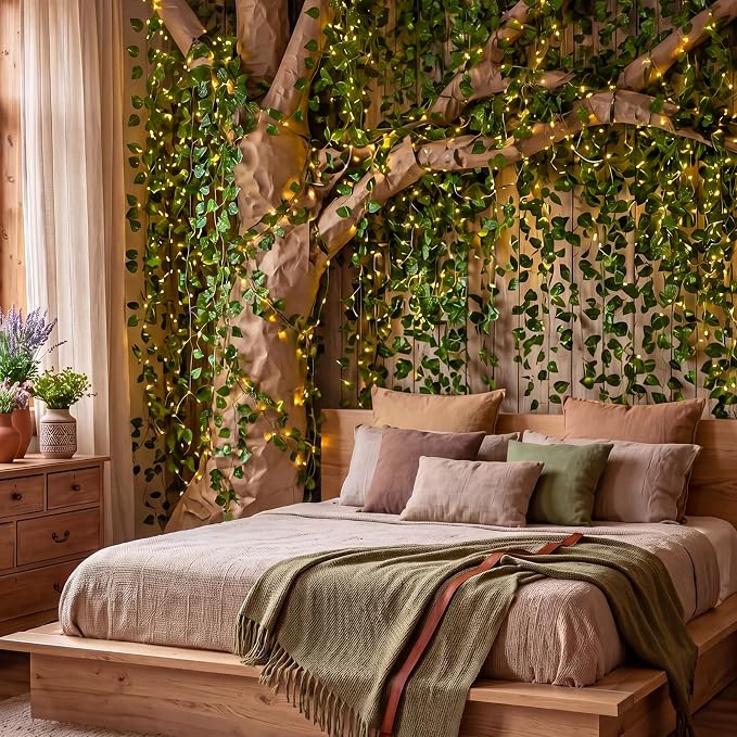 Yinder 41 Pcs Jungle Theme Decoration Set Artificial Hanging Vine Rainforest Greenery Leaves Vines Decor for Classroom VBS Tropical Forest Safari Party Indoor Outdoor Room Wall DIY Decor (Pothos Leaf)