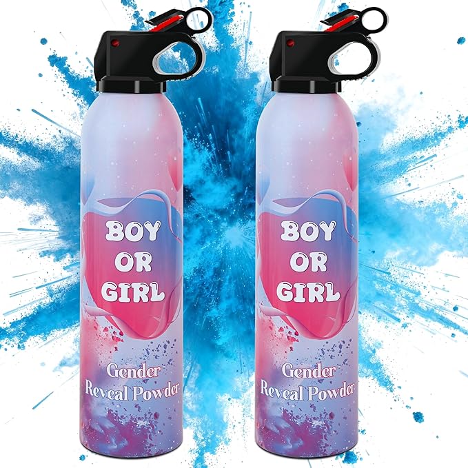 2 Pack Blue Gender Reveal Smoke Bombs, Fun Party Supplies for Baby Boy Shower Gender Reveal Spray Celebration, Decorations, Ideas