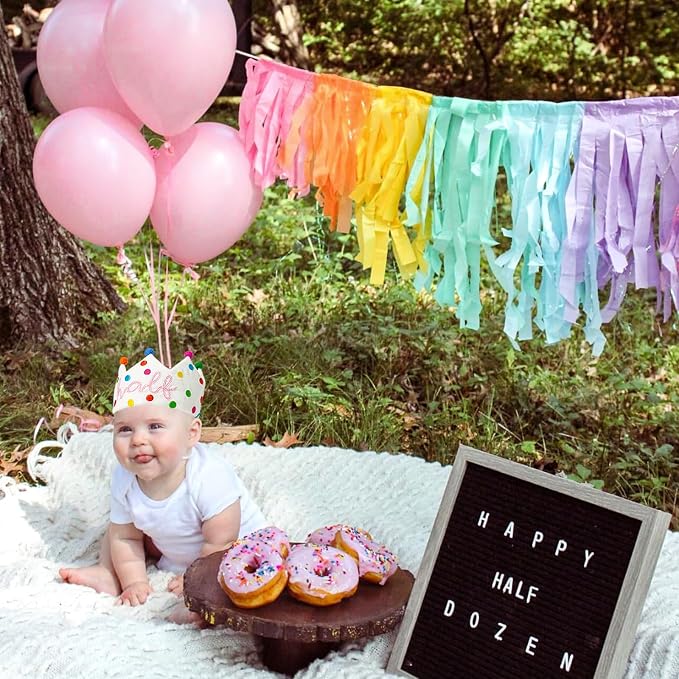 Personalized Hand Embroidered Birthday Hats Unique Happy Birthday Crowns Cute Party Hat for Boy Girl Fit All Ages