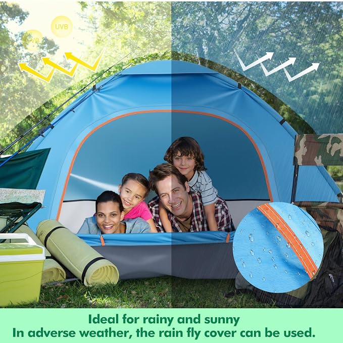 Woanger 6 Pack Bulk 2 Person Camping Tents for Homeless Lightweight Outdoor Tent with Rain Fly and Carrying Bag, Waterproof Windproof Setup Pop Up for Homeless Camping Backpacking