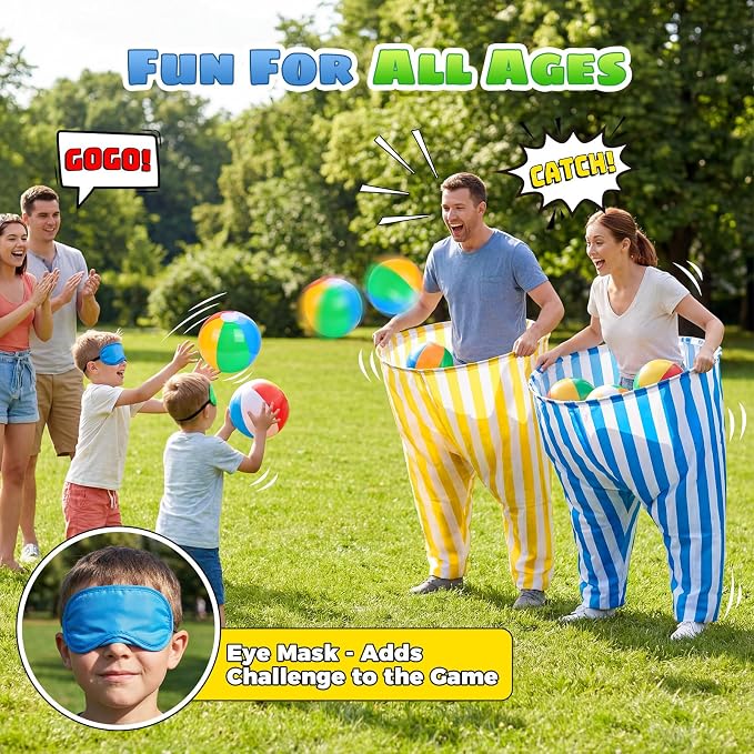 Granny Pants Yard Game Field Day Outdoor Giant Pants Games for Adults Kids Family Large Outside Lawn Backyard Carnival Picnic Camping Birthday Party Big Pants Tossing Game