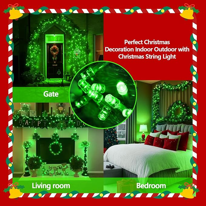 Upgraded Connectable 200 LED Christmas String Lights Outdoor Indoor, 66FT Orange Christmas Decorations Lights 13 Modes, Waterproof Twinkle Fairy Lights Plug in Clear Wire for Tree, Bedroom Decoration