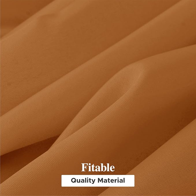 Fitable 6 Pack Bronze Round Tablecloths - 108 Inches Round - Wrinkle and Stain Resistant Fabric Table Clothes, Washable Polyester Table Covers for Wedding, Party, Banquet, Formal Events