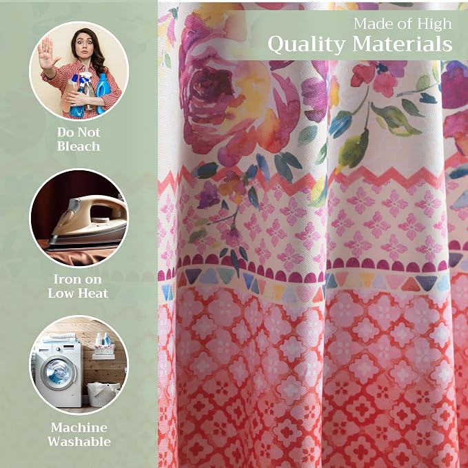 Maison d' Hermine Table Cloth Round Table 100% Cotton 69 Round Inches Tablecloth Reusable Decorative for Dining Kitchen Room Farmhouse Party Home Hotel Restaurant Spring Summer - Rose Garden