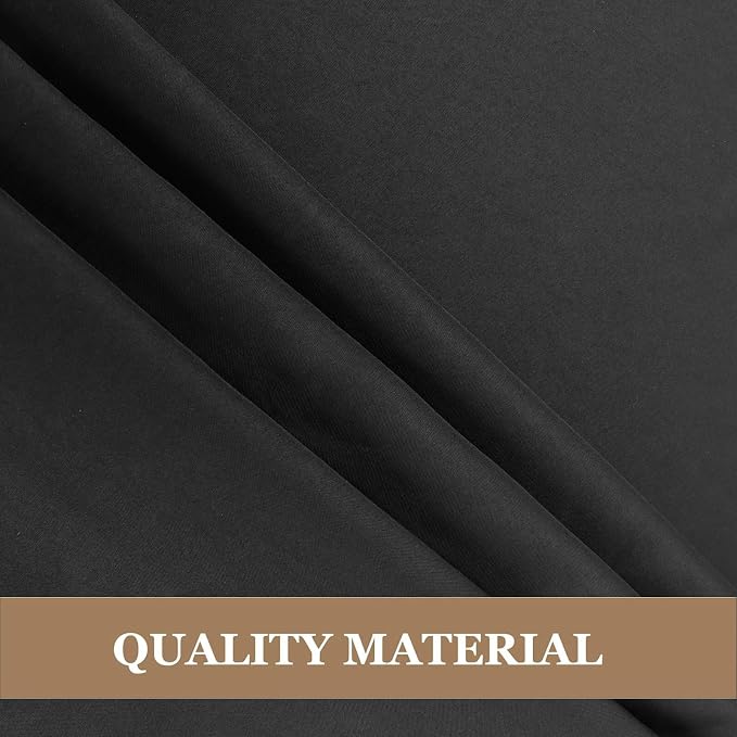 6 Pack 120 Inch Black Round Tablecloth, Soft Easy to Iron Washable Polyester Table Cloth, Decorative Fabric Table Cover for Dining Table, Buffet Parties and Camping