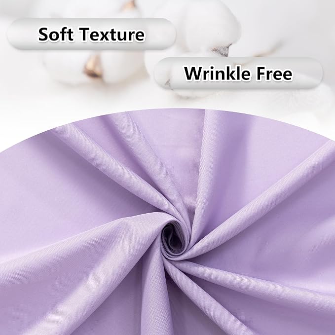 MEETSKY Purple Backdrop for Parties Wedding Lavender Backdrop Curtains Rod Pocket Drapes Fabric Decoration for Grils Birthday Backdrops Party Baby Shower Photoshoot,5ft x 10ft,2 Panels