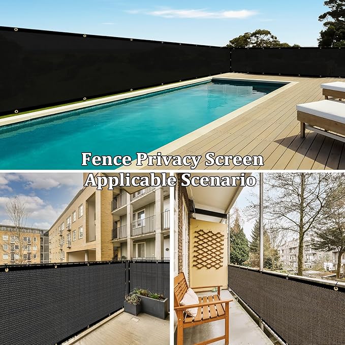 Shade&Beyond 5'x22' Brown Privacy Screen Fence Cover 170 GSM Fencing Mesh Fence Panel for Wall Garden Yard Backyard Indoor Outdoor Home Decoration