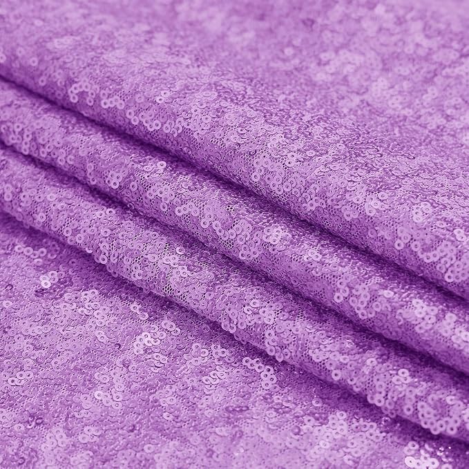 Sugargirl Lavender Purple Sequin Backdrop Curtain 4FTx8FT Glitter Lavender Purple Background Drapes Sparkle Photography Backdrop for Party Wedding Birthday Wall Decoration(1 Panel)