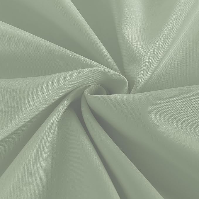 Obstal 2 Pack Table Clothes for 6 Foot Rectangle Tables - Water Resistant Washable Fabric Polyester Rectangle Table Cover Protector for Wedding, Banquet and Trade Shows, 72L x 30W Inches, Sage Green