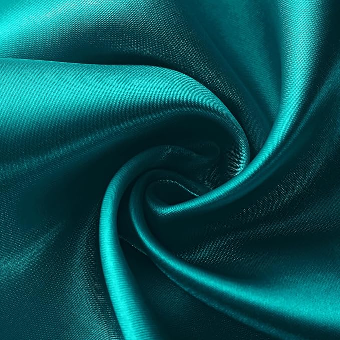 Horbaunal 2 Pack Teal Satin Table Runner 12 x 108 Inch, Smooth Table Runners for Wedding Banquets Birthday Party