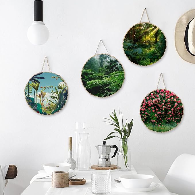 Sancodee 8 Pcs Large Unfinished Wood Slices, 9-10 Inches Wood Slabs for Centerpieces Natural Wooden Circle, DIY Wood Centerpieces for Tables Wedding Party Door Sign Decor