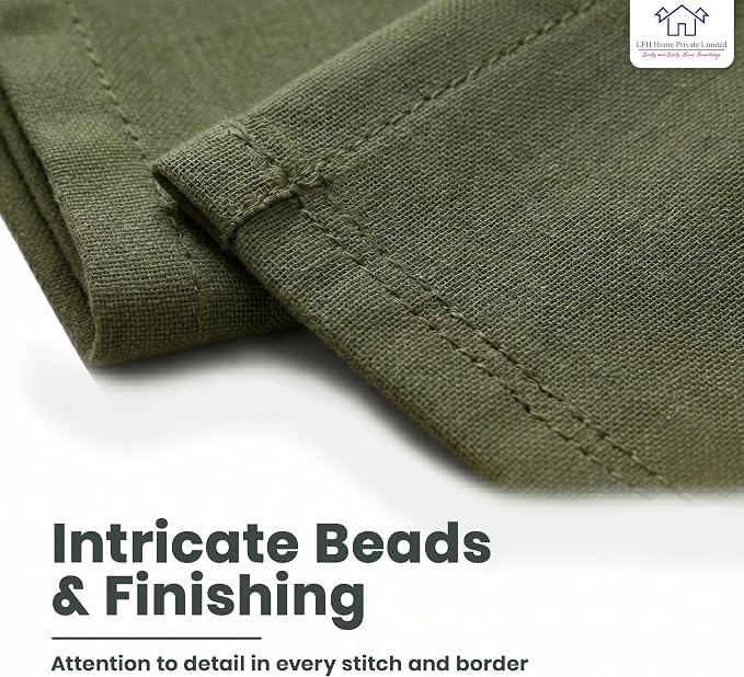 LFH Home Cotton Rich Beautiful Tablecloth for Rectangle Tables, 60 x 120 Inch Table Cloth,Machine Washable Fabric Table Cover for Dining Table,Kitchen,Parties, Holidays & Everyday Use-Military Green