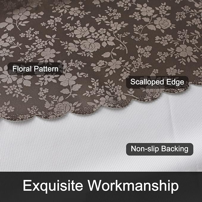 Smiry Round Table Cloth, Waterproof Heavy Duty Vinyl Tablecloths, Wipeable Washable Table Cover for Kitchen and Dining Room (Coffee, 70" x 70")