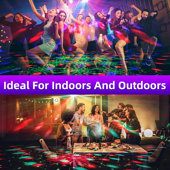 Party Lights, Dj Disco Ball Light, Strobe Stage Laser Lights Projector with Remote Control for Festivals Atmosphere Birthday Party Decorations（Plastic Shell）