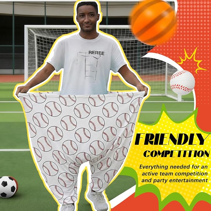 Granny Pants Yard Game, Baseball Soccer Game Outdoor Party Toss with 2.5 Inch Durable High-Bounce Balls, No Inflation Needed, Wind-Resistant for Backyard, Family Reunion & Easter