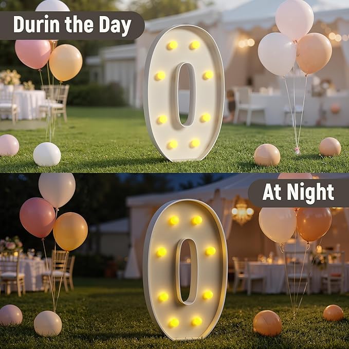 Mixifox 70 Light up Numbers 3 Feet Tall, 70 Marquee Numbers for Party, 70th Birthday Decorations for Women Men, Big 70 Sign with Light for Anniversary, Birthday Backdrop Decor