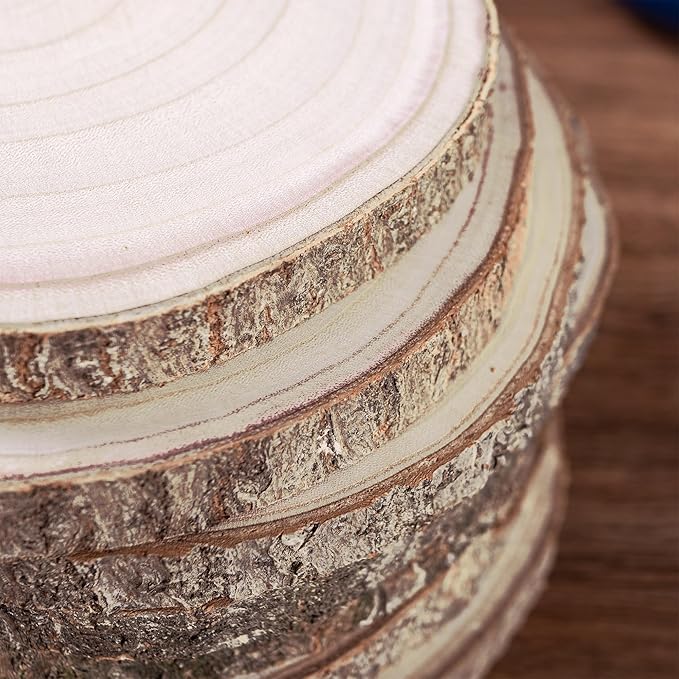 10 Pcs Natural Paulownia Wood Slices 12-13 Inches, for Centerpieces Table Decorations,Unfinished Rounds Wood for Crafts,