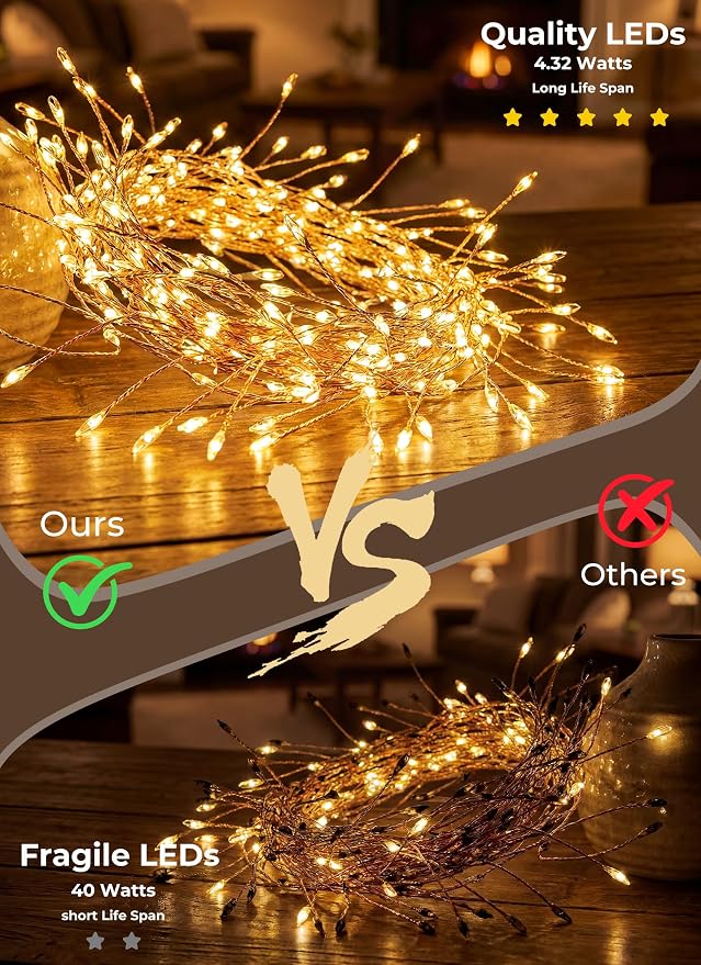 Fairy Lights Plug in for Bedroom Classroom | 10FT 388-LED Classroom Lights Flowing with 14 Modes,Twinkle Lights,Christmas Lights Indoor Outdoor