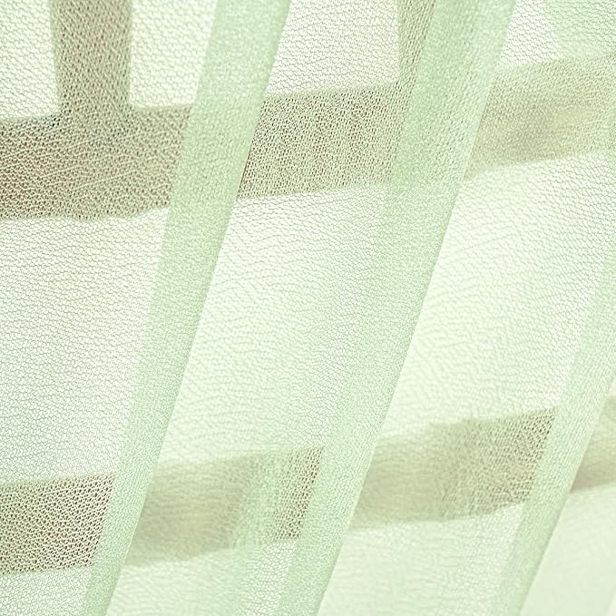 QueenDream Sheer Fabric Wedding Chair Sashes: 36PCS Tulle Church Chair Cover Long Chairs Bows Aisle Drapes Party Decorations Sage Green