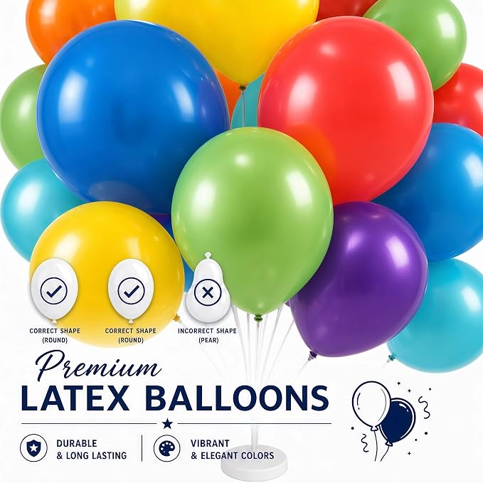 Balloon Column Kit for Floor-Balloon Columns with Stand, Base and Pole,Balloon Tower Backdrop Decoration for Wedding, Baby Shower, Birthday Party, or Bachelorette Parties (MULTICOLOR)